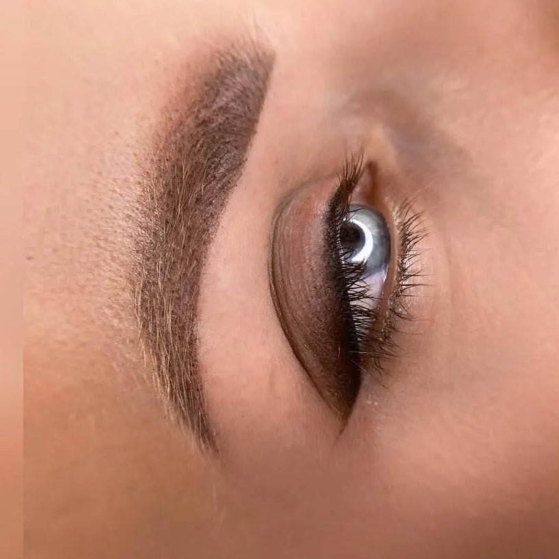 Close-up of an eye with brown eyeliner hanafy set eyes and brows perfect eyeliner 