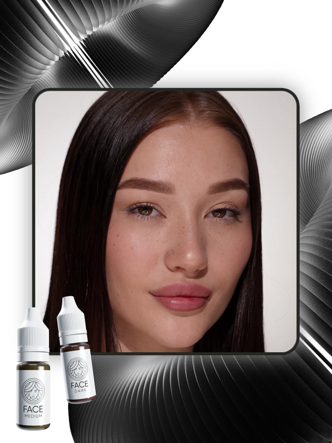 FACE Mineral Medium brow pigment result