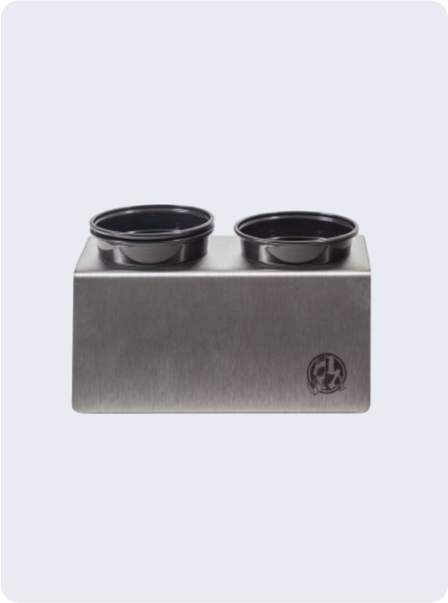 Inked Army stainless steel cup stand Duo, ink cup holder