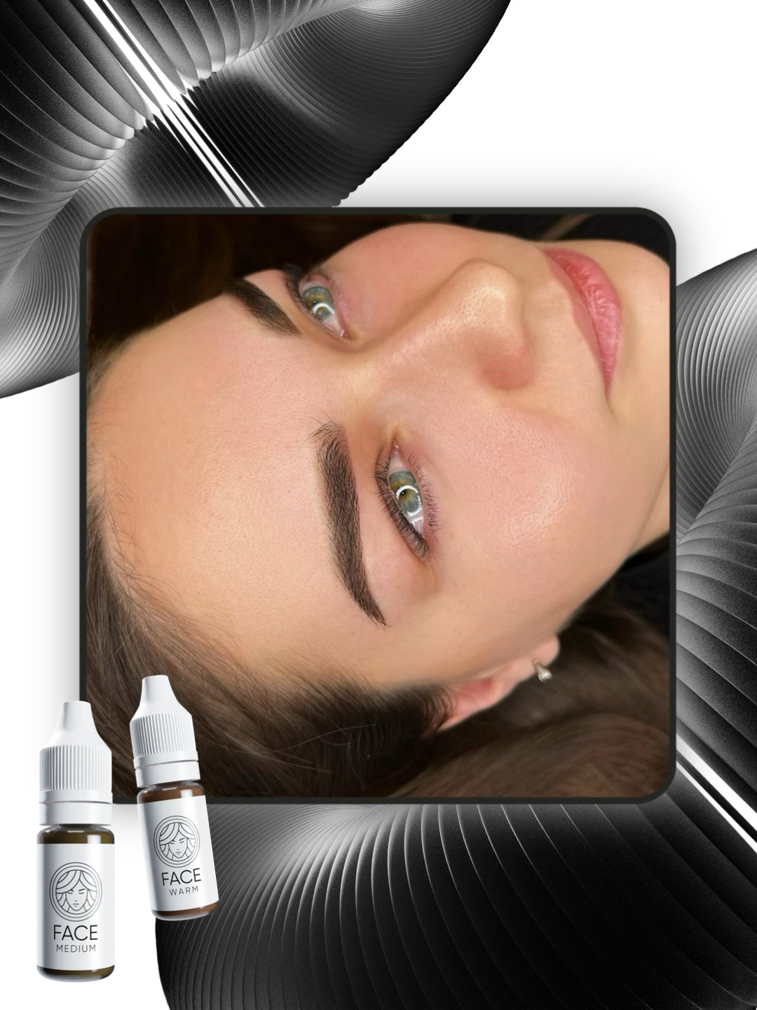 FACE Mineral Medium brow pigment result