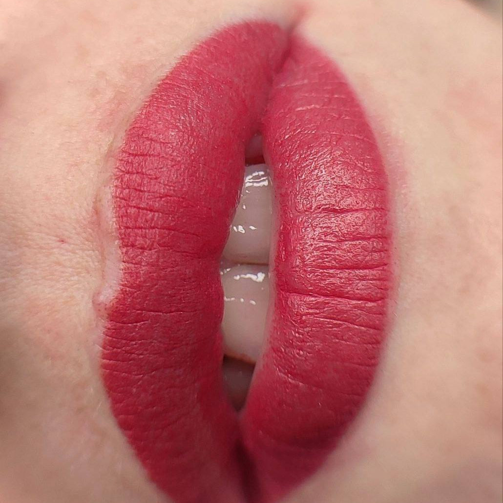Lip PMU with FACE Cosmopolitan Organic Love lip pigment used pure