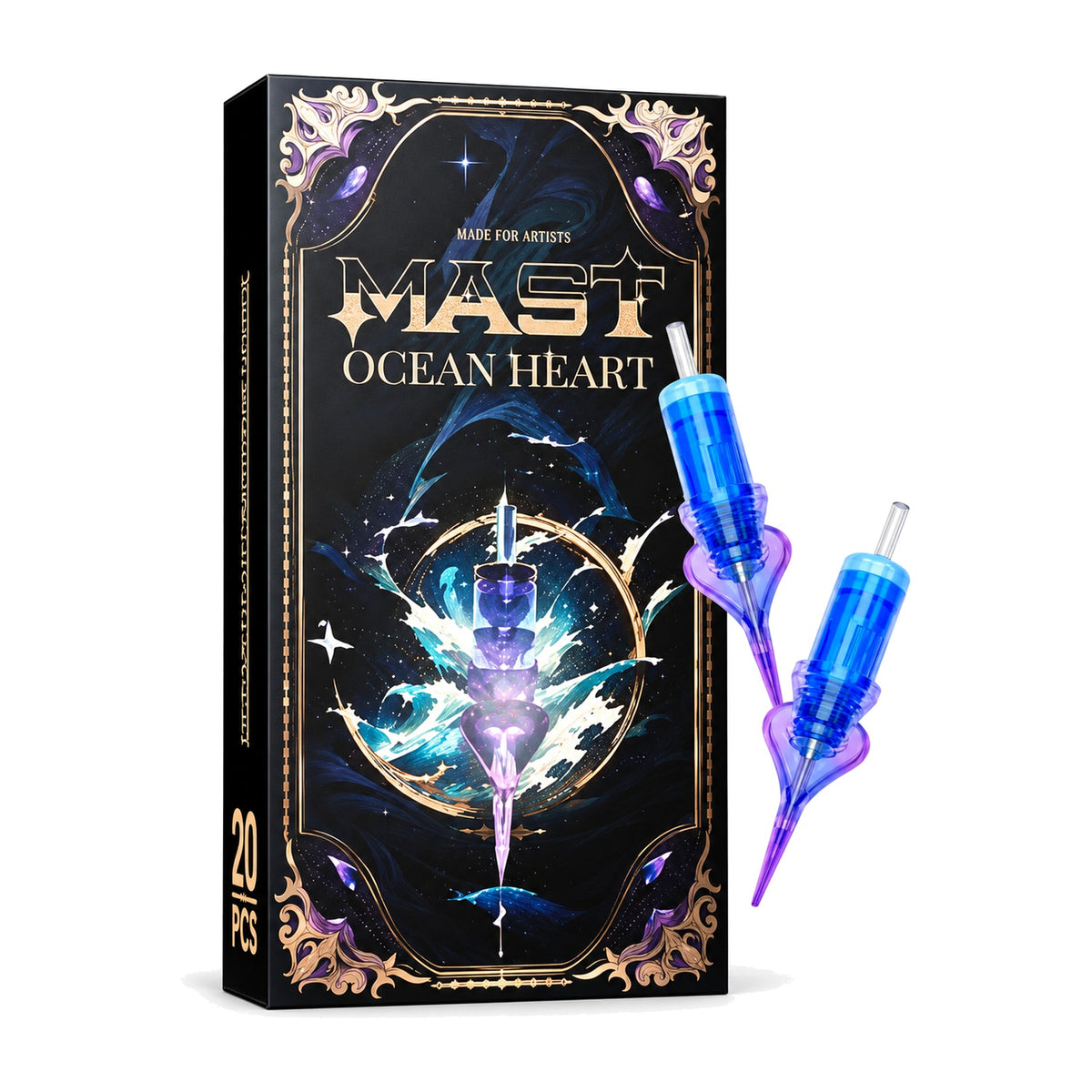 Mast Ocean Heart PMU needle cartridges, box of 20 with two cartridges