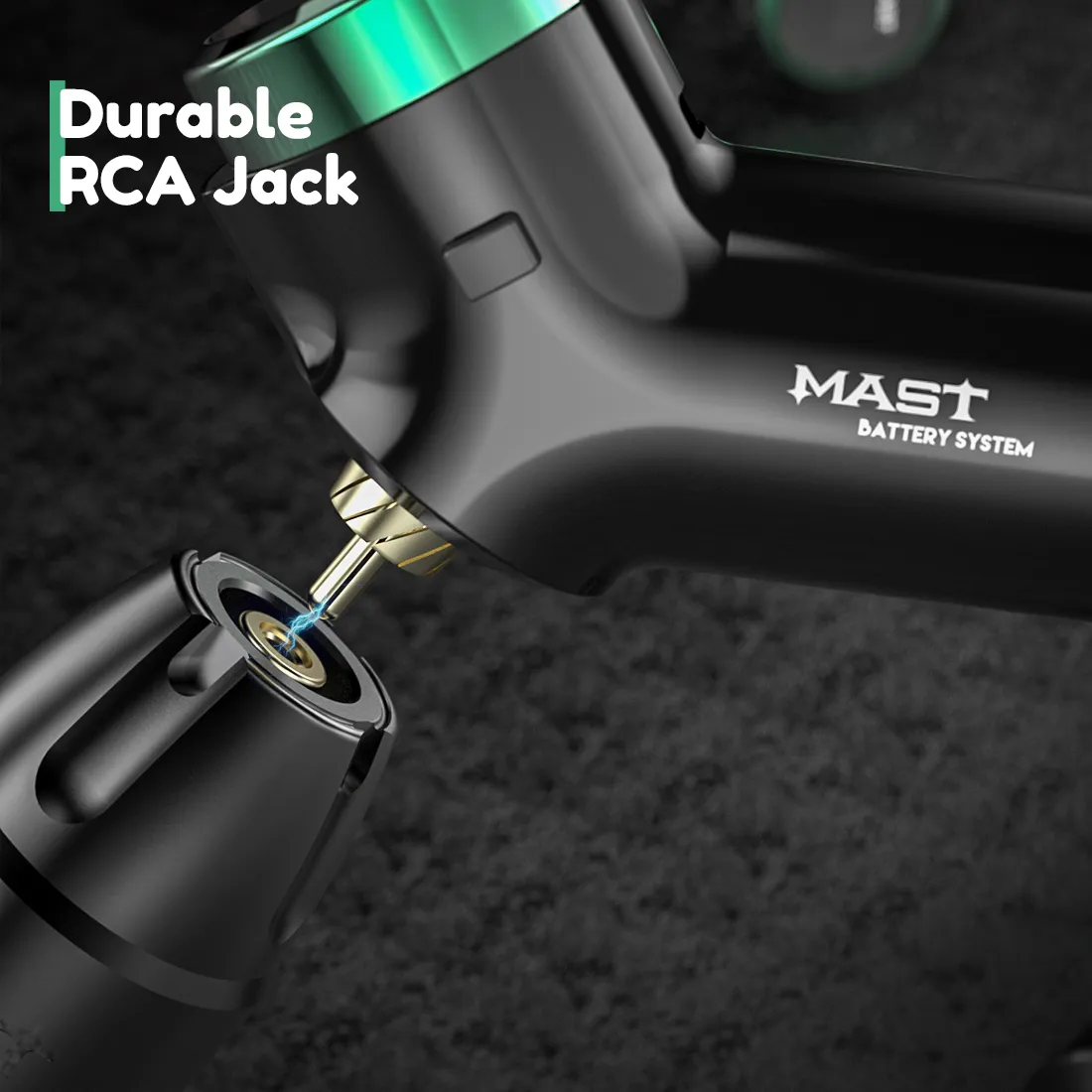 Mast T3 wireless power supply with RCA connection, additional view