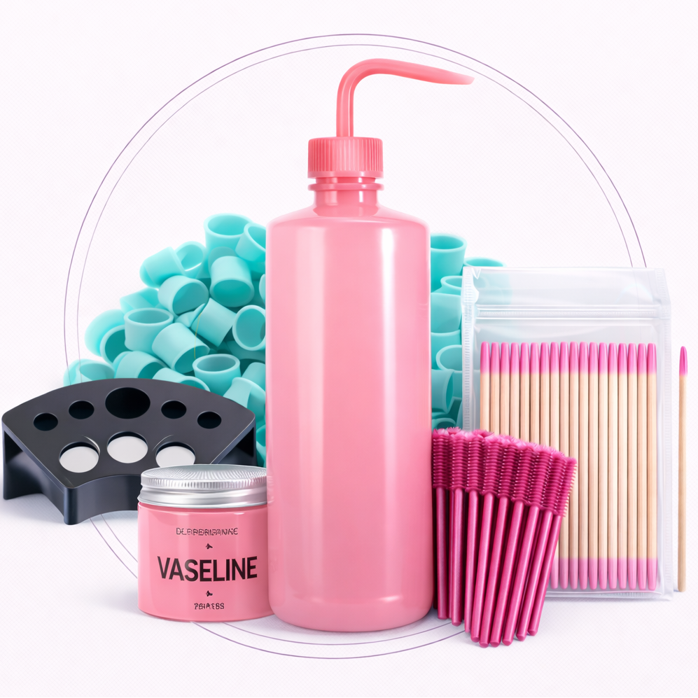 materials for permanent make up green soap bottle ink cups brow brush wooden sticks ink cup holder