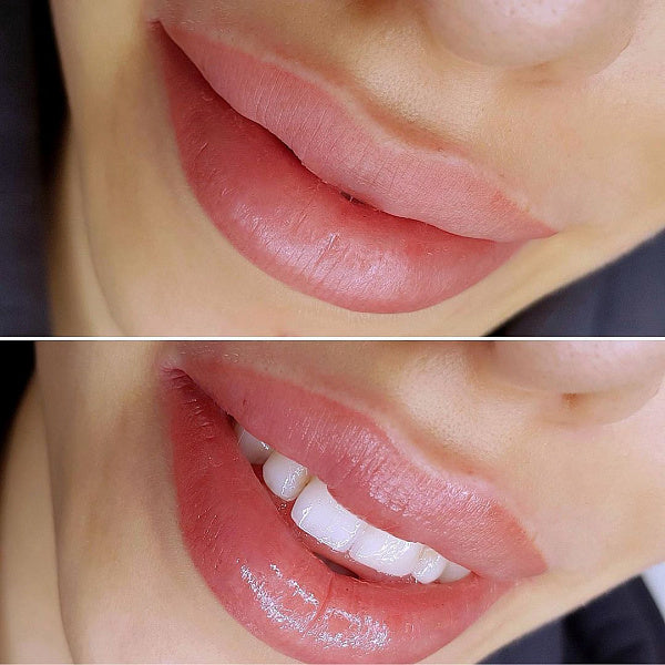 pmu lips with nude colora