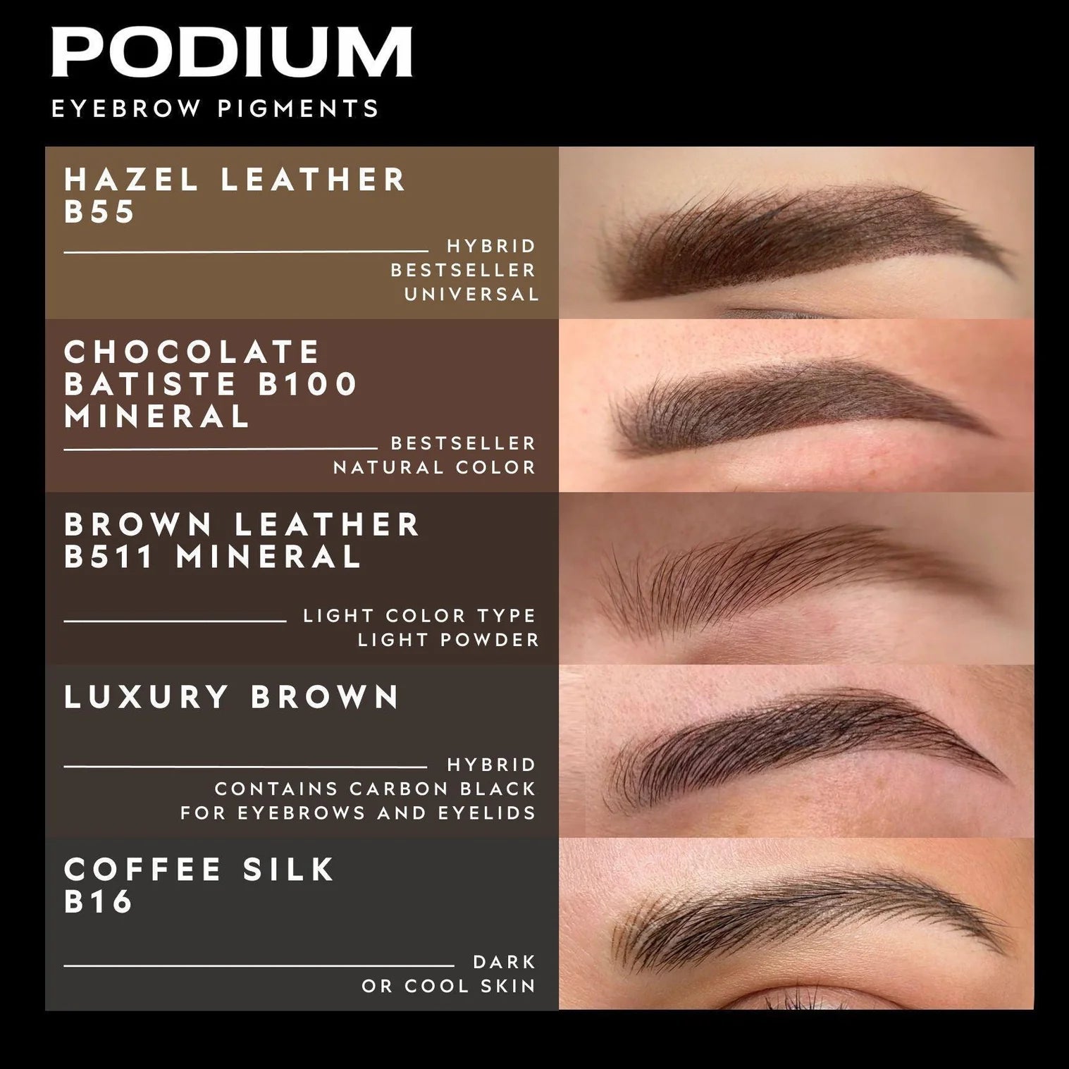 Podium Black Diamond E00 6 ml - Eyebrow Pigments