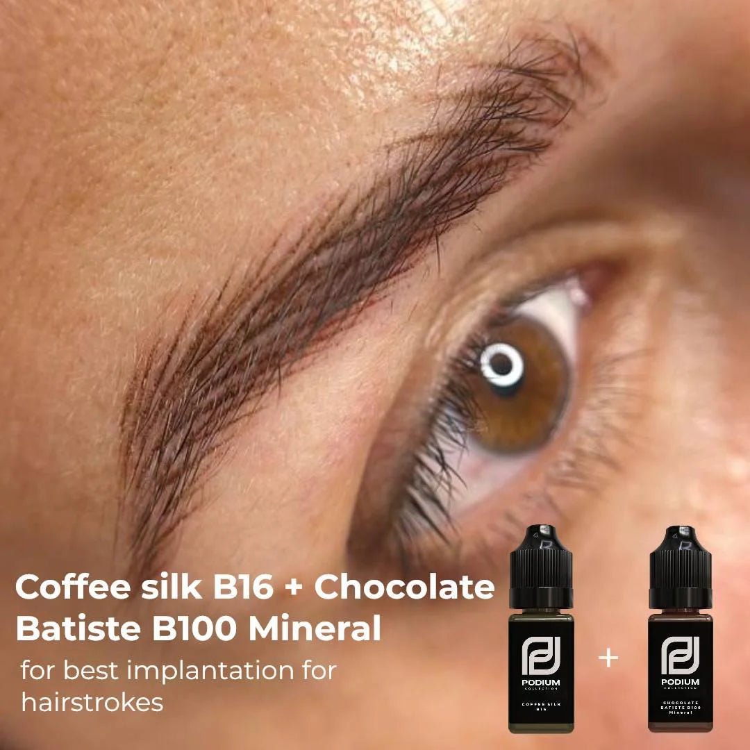 PODIUM Coffee Silk B16 6 ml – Wenkbrauwpigmenten