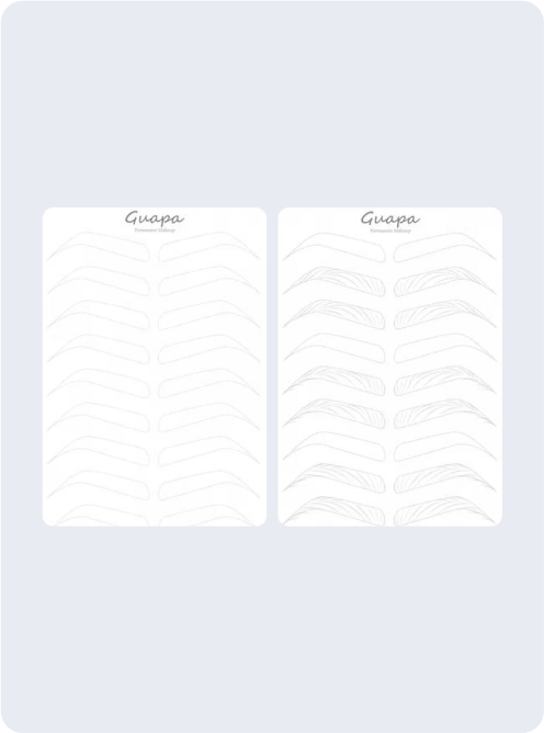 Silicone rubber practice mat for permanent makeup brows