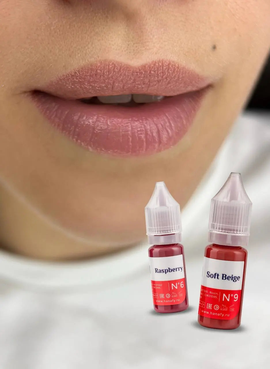 raspberry and soft beige pmu pigements