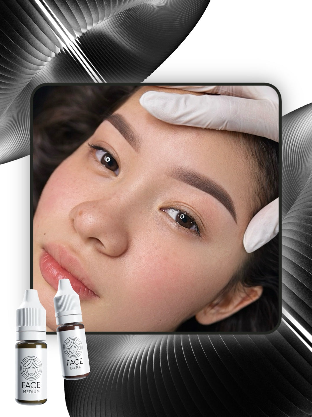 FACE Mineral Medium brow pigment result