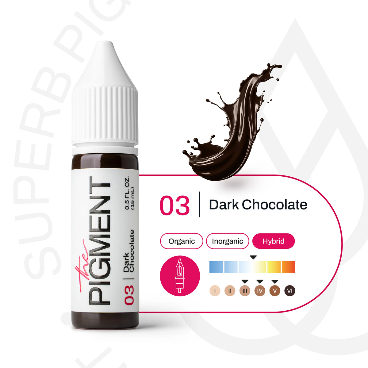 The Pigment 03 Dark Chocolate Augenbrauenpigment für Permanent Make-up Augenbrauen