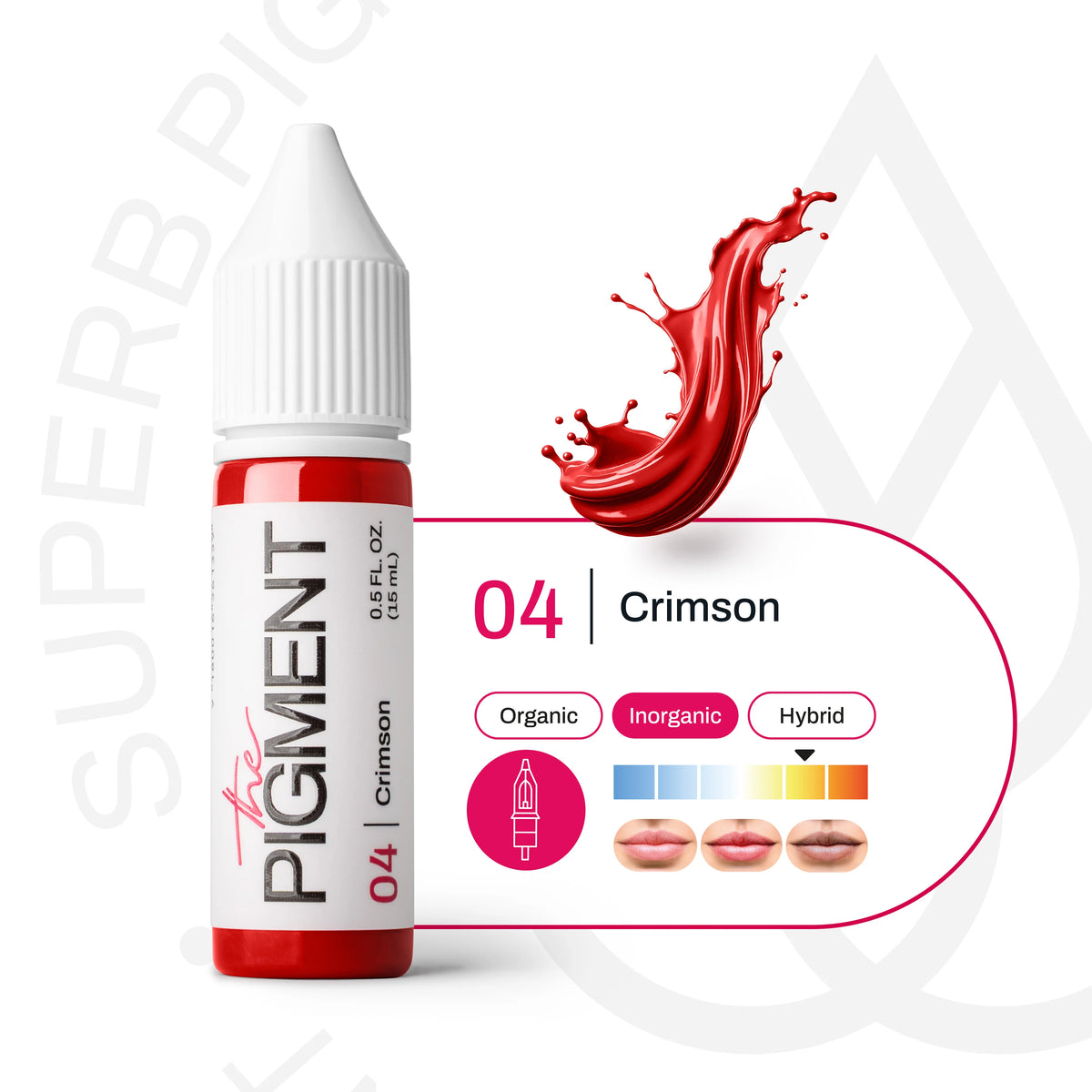 The Pigment 04 Crimson lippigment voor lip blush permanente make-up
