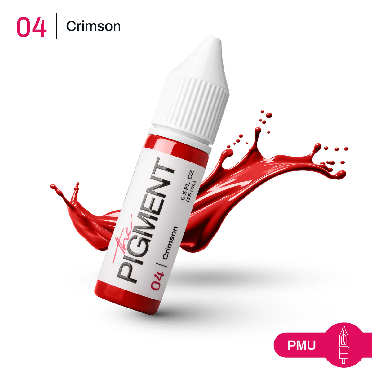 The Pigment 04 Crimson lippigment, fles