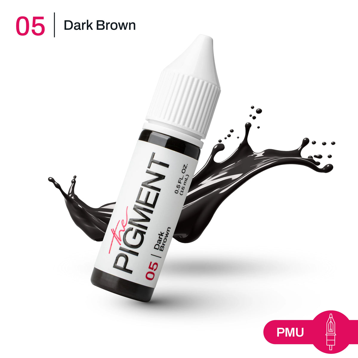 The Pigment 05 Dark Brown wenkbrauwpigment, fles