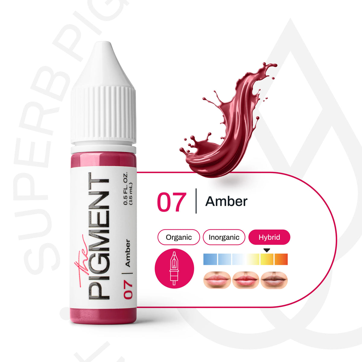 The Pigment 07 Amber lip pigment for lip blush permanent makeup