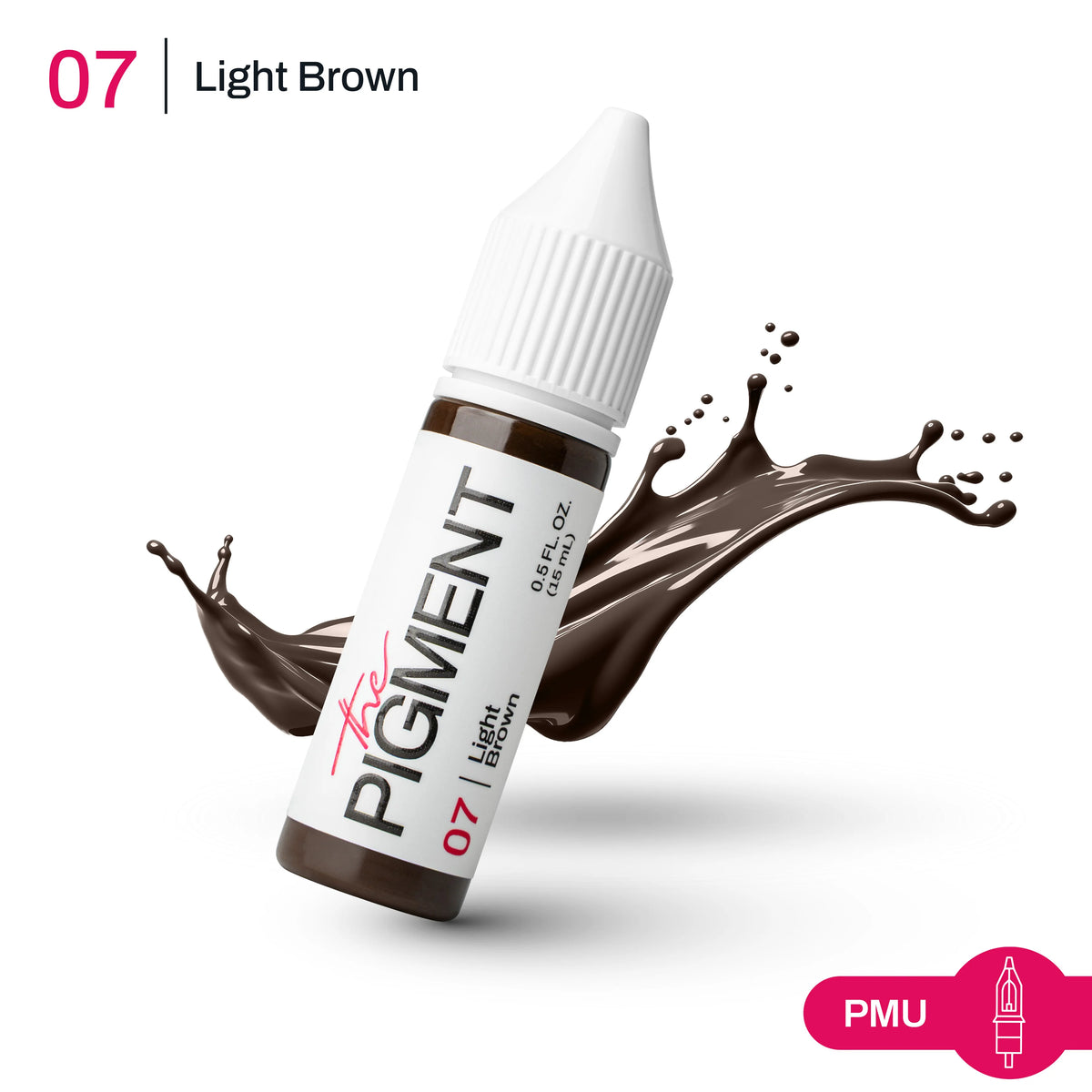 The Pigment 07 Light Brown brow pigment bottle