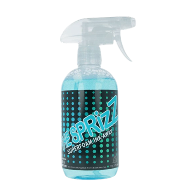 The Sprizz Superfoam Ink-Away, ready to use