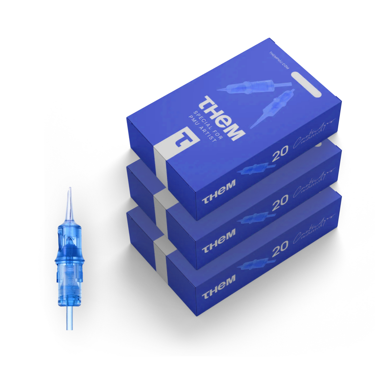 THEM No.12 1RLMT PMU needle cartridges, set of 3 packs