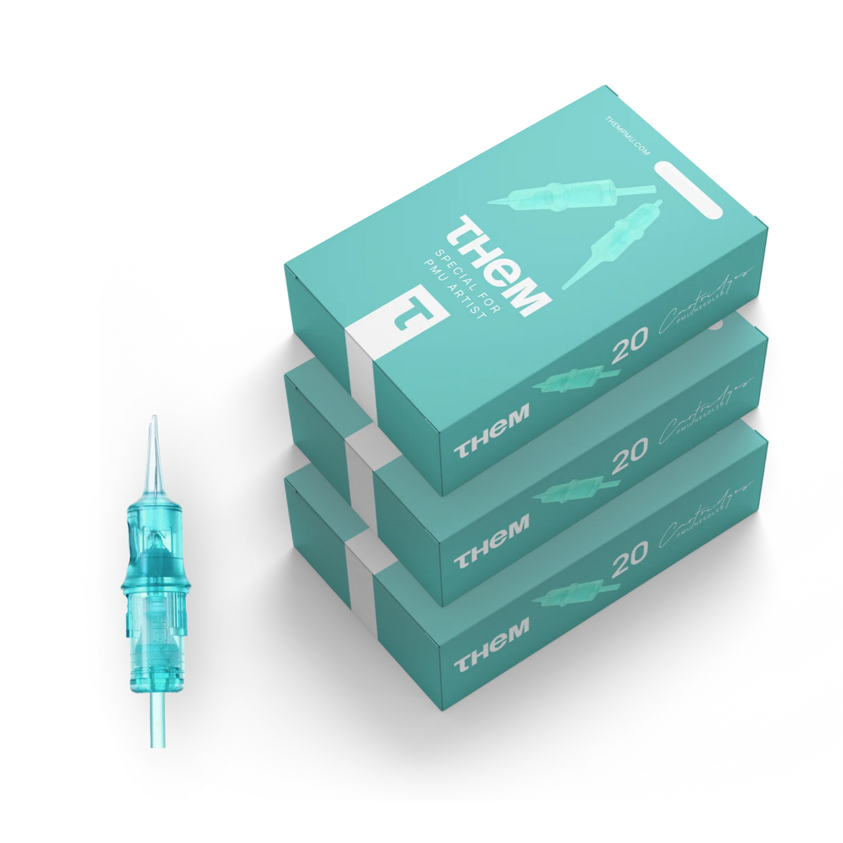 THEM No.6 0.20 mm 1RLLT PMU needle cartridges, set of 3 packs