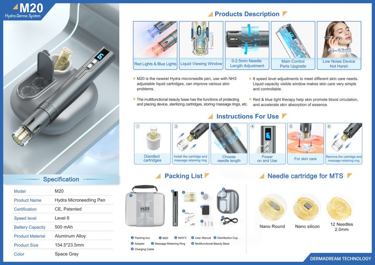 Uhooma M20 specifications, kit contents and compatible cartridges overview