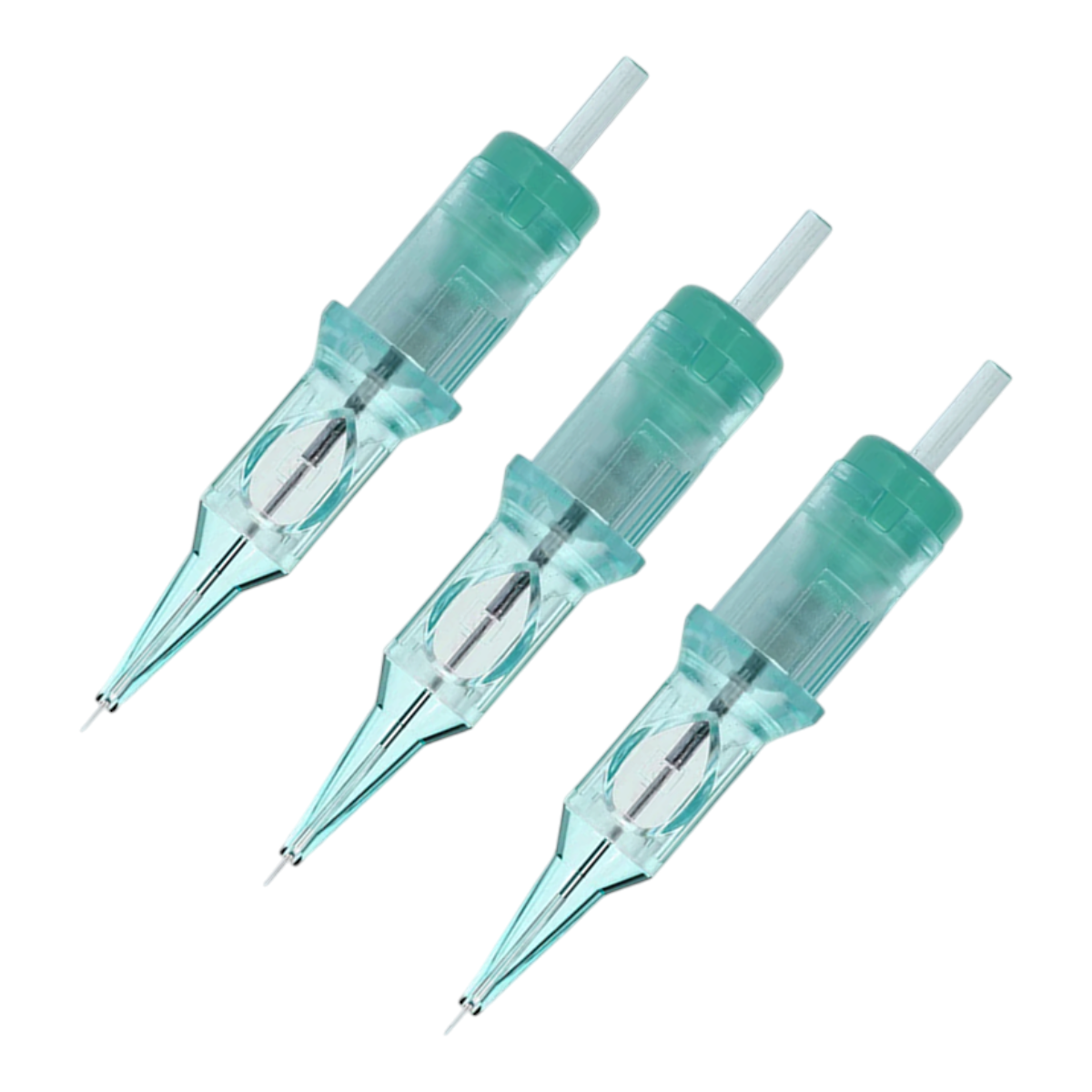 Three green Viper 0.35/1RLXT membrane PMU needle cartridges