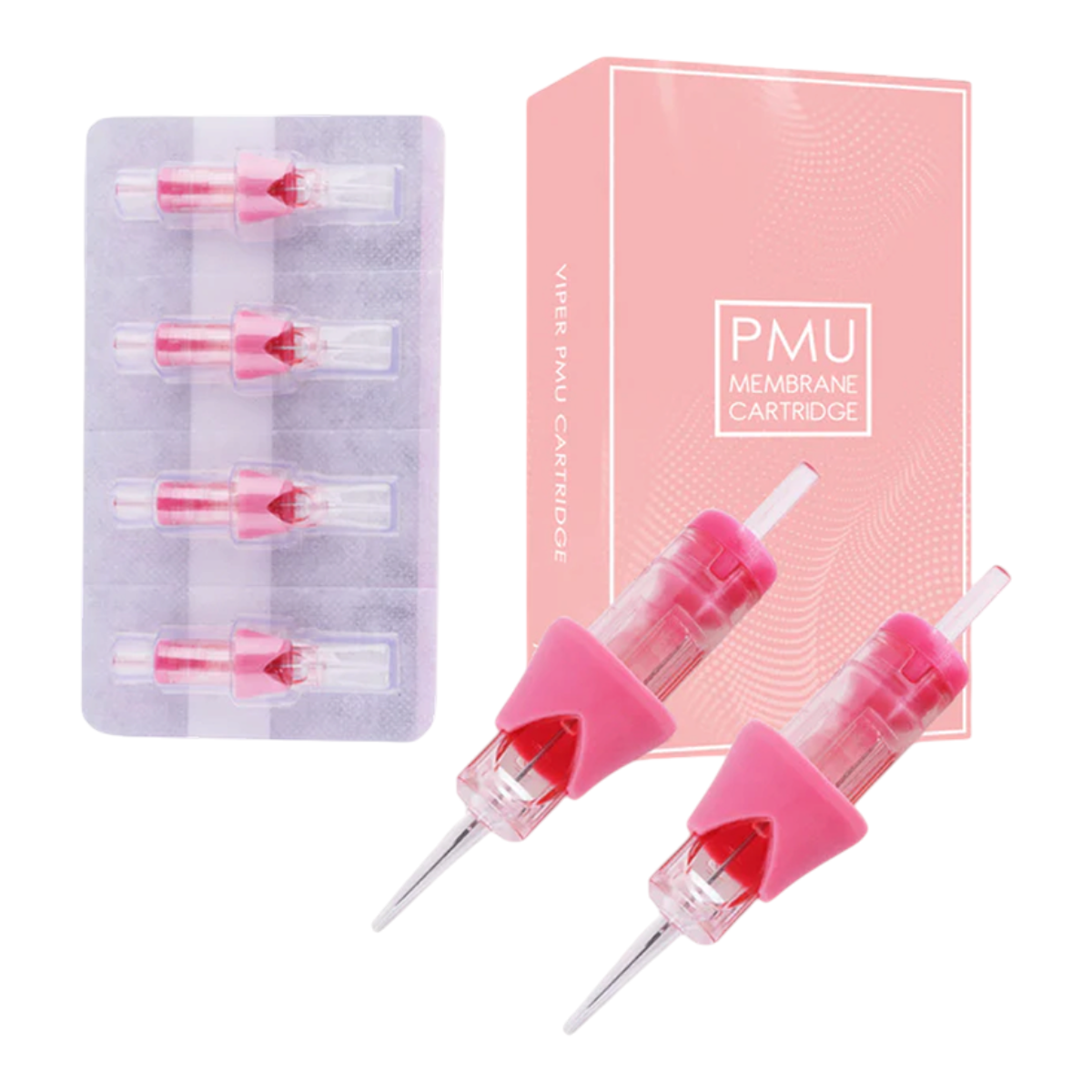 Pink Viper Clear VG0.20/1RLLT finger ledge cartridge for permanent makeup, detail
