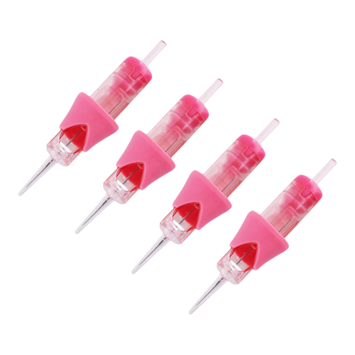 Pink Viper Clear Long Tip VG0.35/1RLLT PMU cartridges with finger ledge