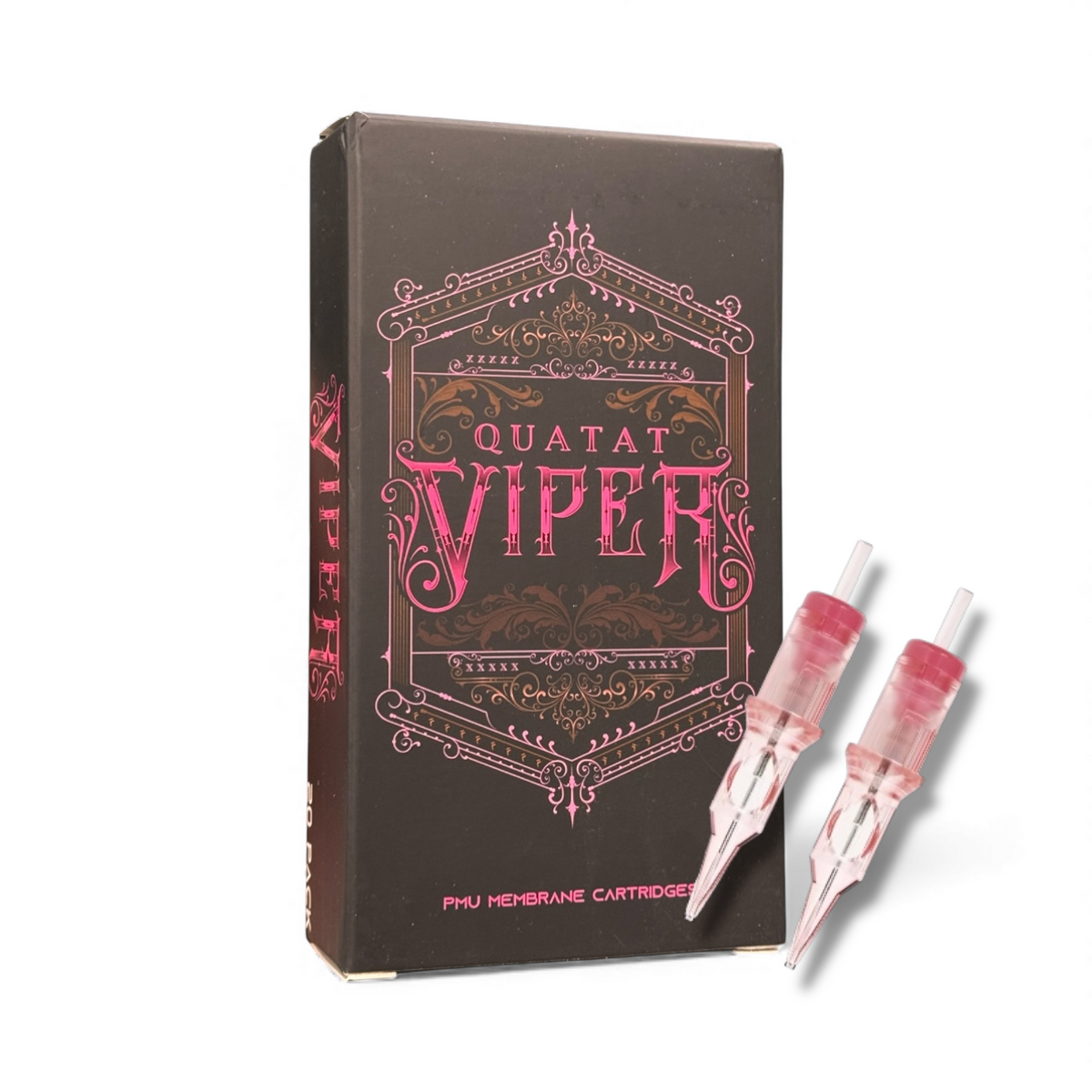 Pink Viper precision PMU needle cartridges with cartridge box