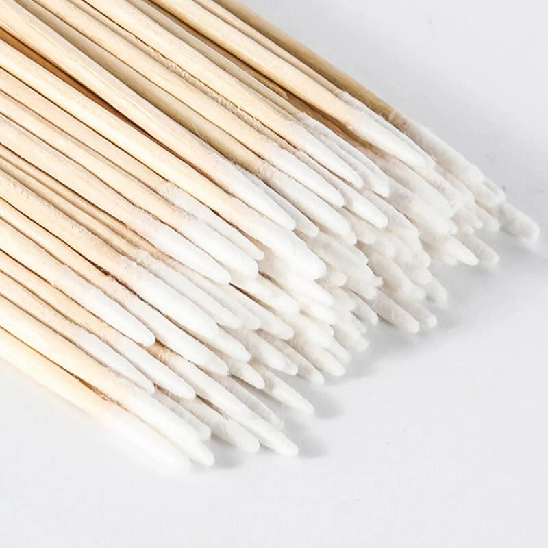 Wattestäbchen aus Holz für PMU, 100er-Pack